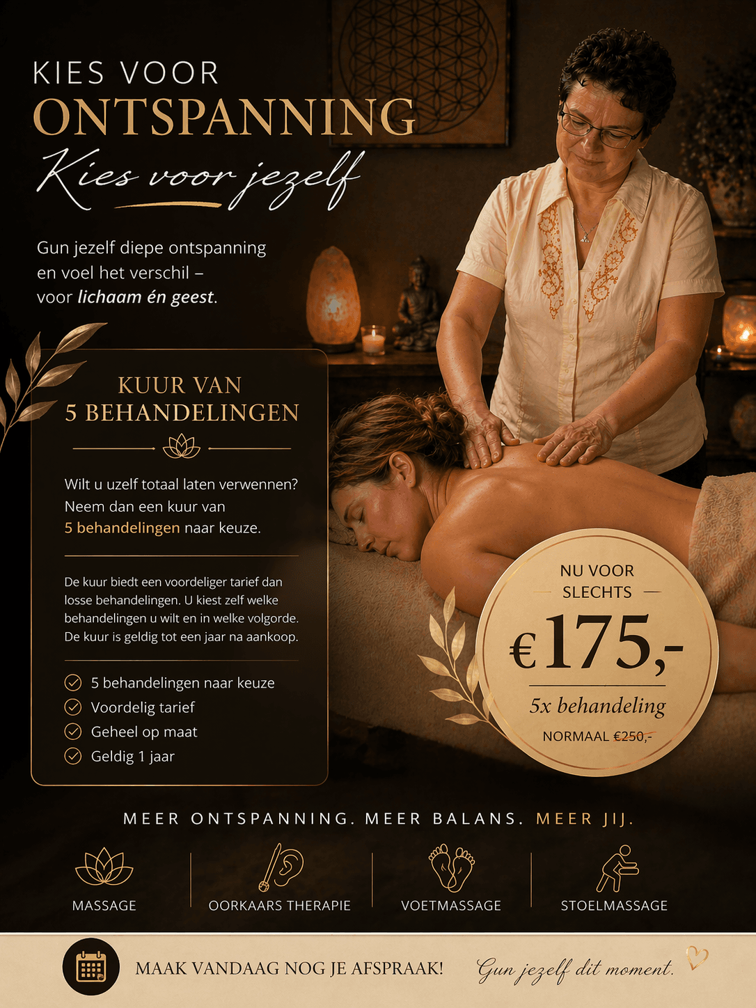 Kuur van 5 behandelingen (naar keuze)